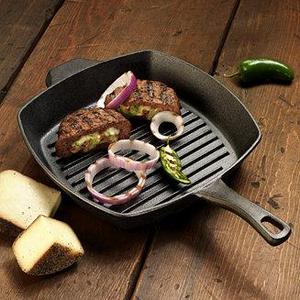 Pre-Seasoned Cast Iron 10" Square Grill Pan