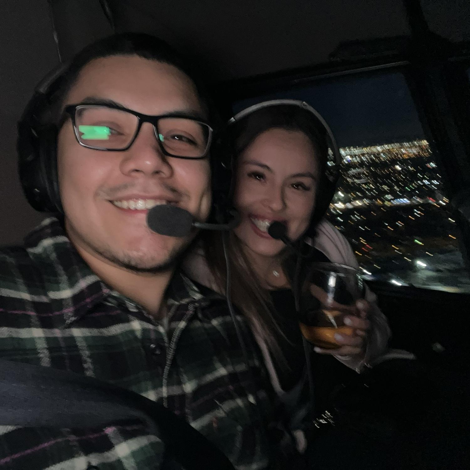 Helicopter ride across LA for Jorge's 30th Birthday!