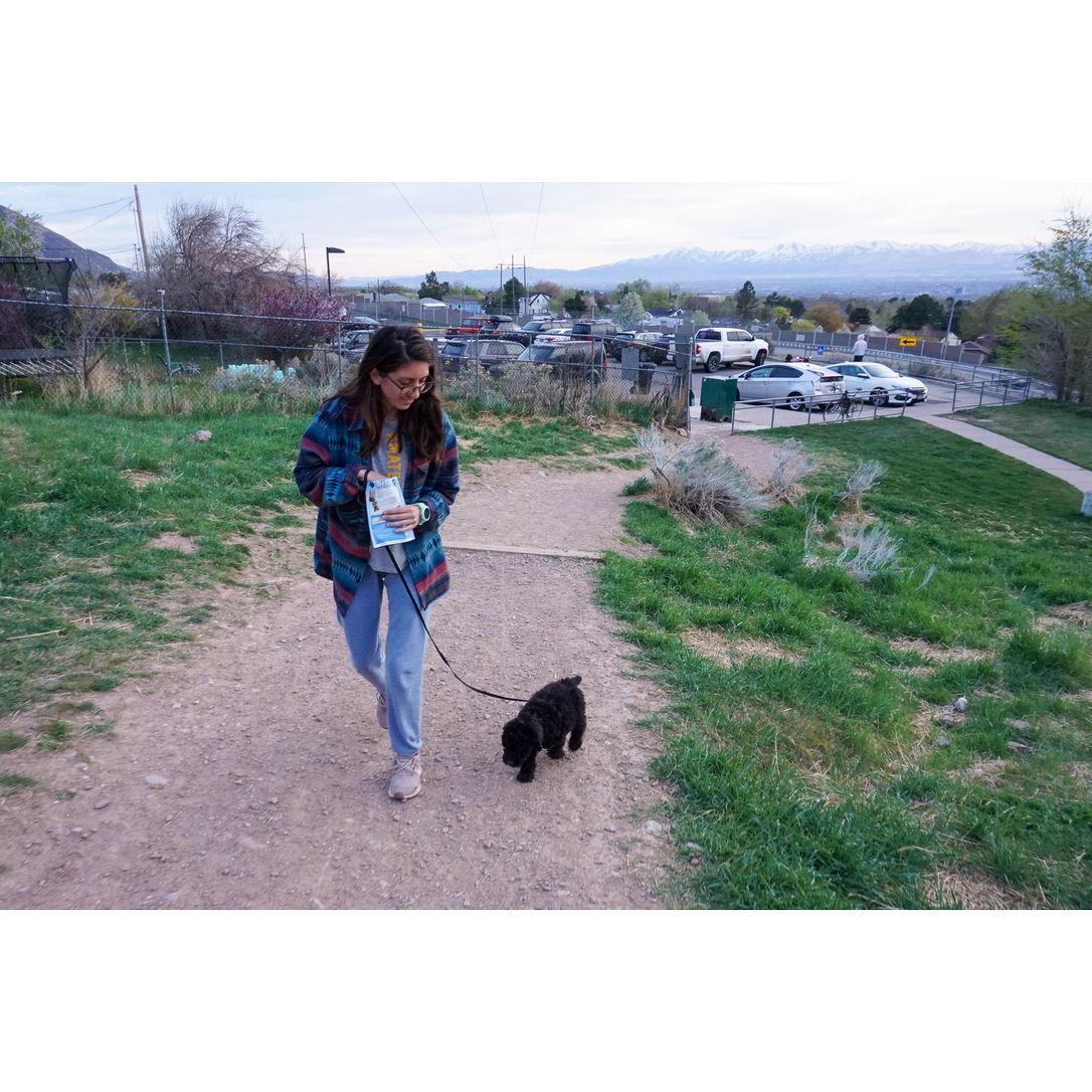 Bringing puppy Meredith on her first hike!