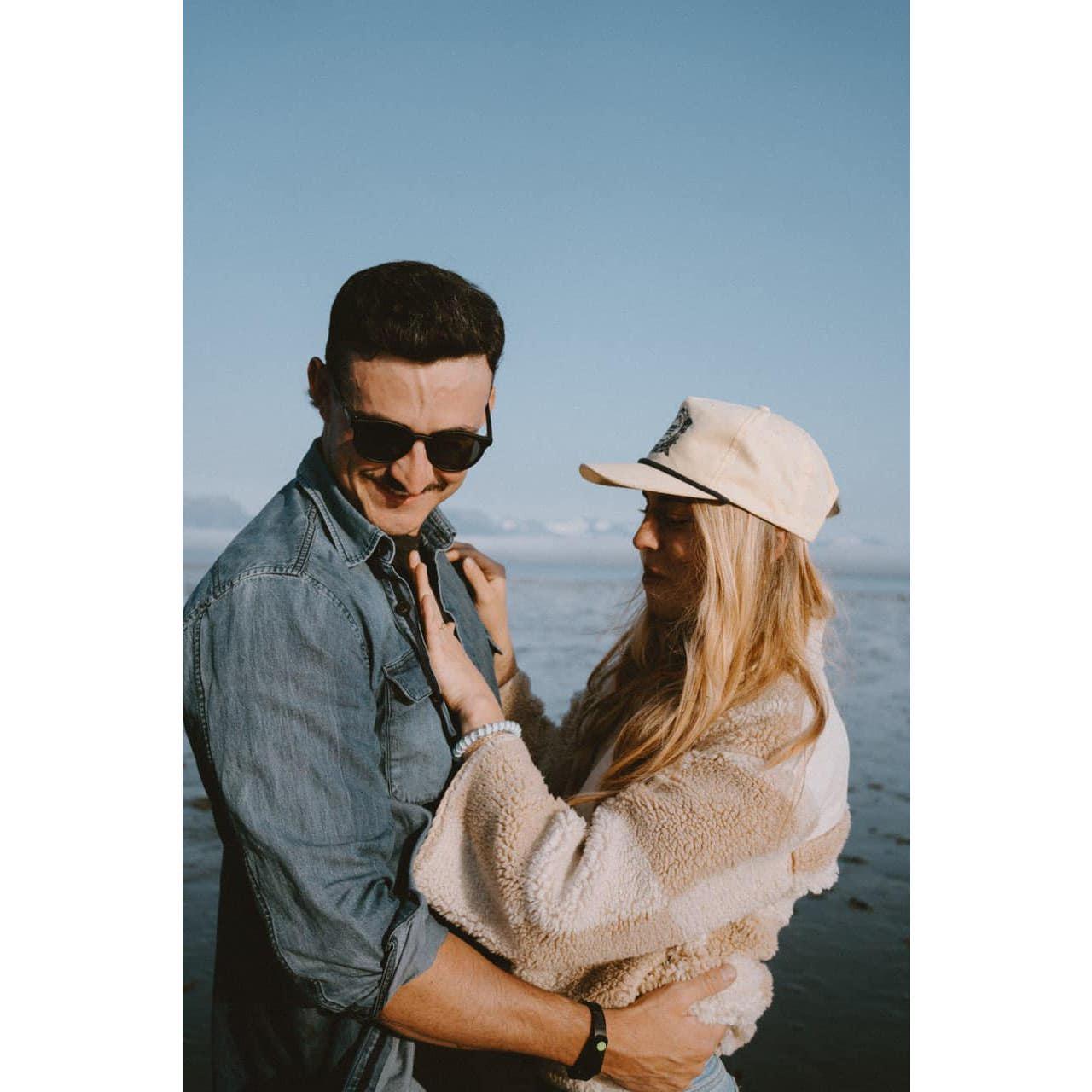 Moments after Mark proposed!