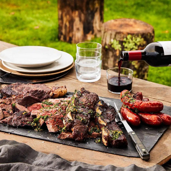 Jackson's first authentic Argentine asado!