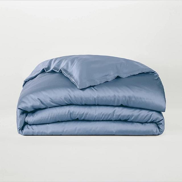 SIJO Premium 100% Austrian Eucalyptus Lyocell Tencel Duvet Cover, Silky Soft, Smooth, Architectural Digest 2022 Best Cooling Sheets Award Winner, Great for Hot Sleepers (Sky, Full/Queen)