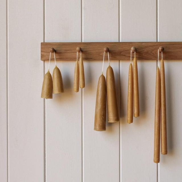 (Giant Stubby Candle)Hand Dipped Beeswax Candles | Pure Beeswax | Handmade | Tapered Dinner Candles | Beeswax Dinner Candles | Made in UK | Folkhaus