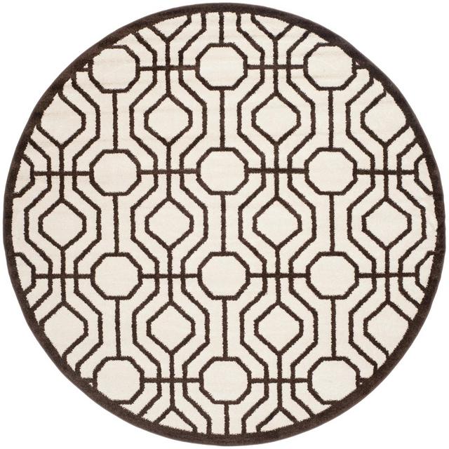 Vittoria Round 7' Indoor/Outdoor Rug - Ivory - Safavieh