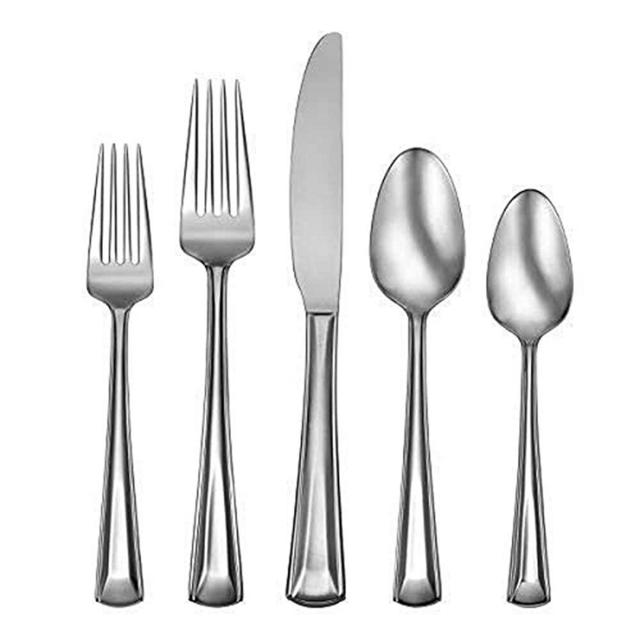 Oneida Cella 42 Piece Everyday Flatware 18/0 Stainless Steel, Service for 8, Silverware Set