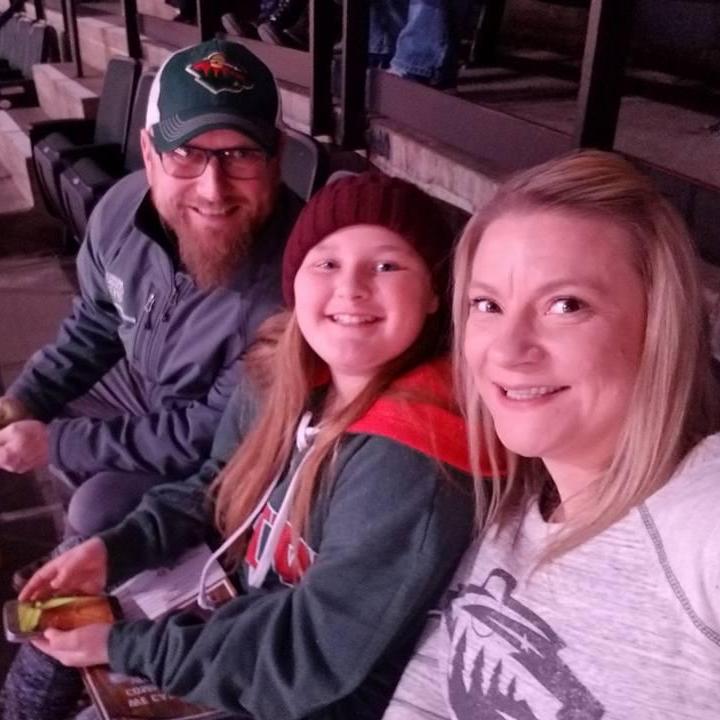 We took Katy to her first Minnesota Wild game!