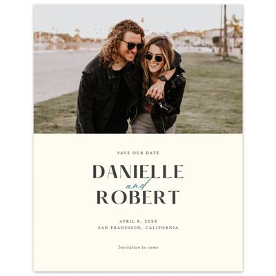 Beige Elegant Wedding Digital Save the Date - Finneas Photo