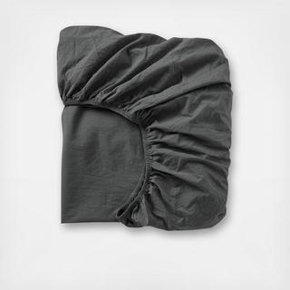 Organic Crinkled Percale Fitted Sheet