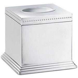 Serene Tissue Cover Crackle Metal Chrome