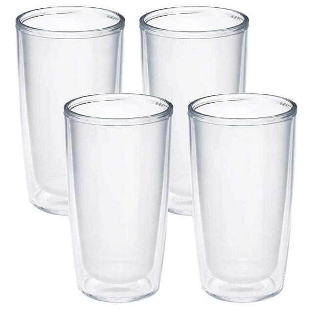 Tervis Plain Crystal Crystal Insulated Tumbler, 16oz - 4 pack, Clear - Tritan