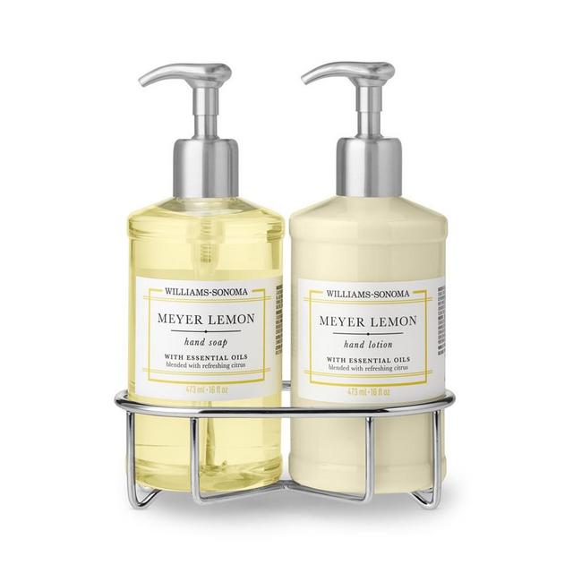 Williams Sonoma Meyer Lemon Hand Soap & Lotion 3-Piece Kitchen Set, Deluxe, Stainless-Steel