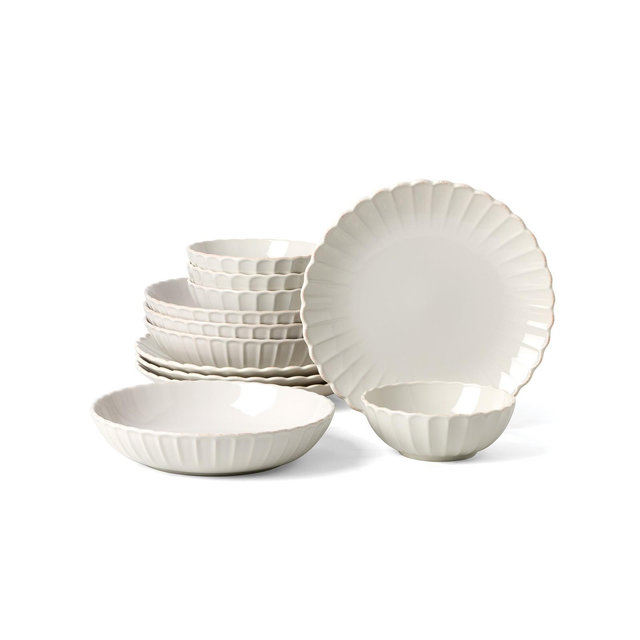 Lenox French Perle Scallop 12 Pc. Dinnerware Set, Service for 4