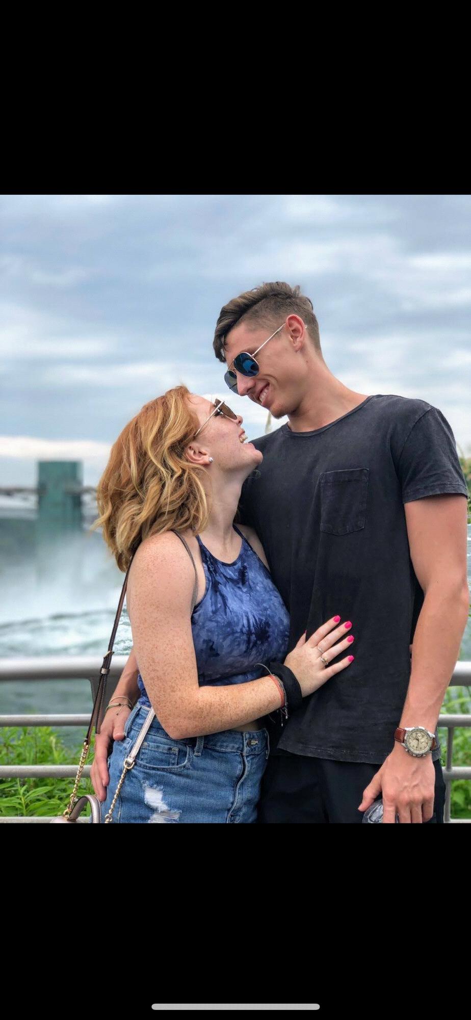 In front of bridal falls NY