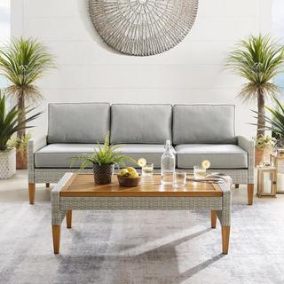 Capella Outdoor Wicker 2-Piece Sofa Set