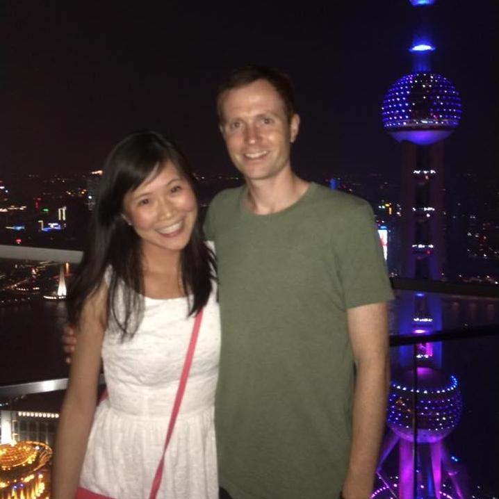 Enjoying Shanghai's skyline for the first time together