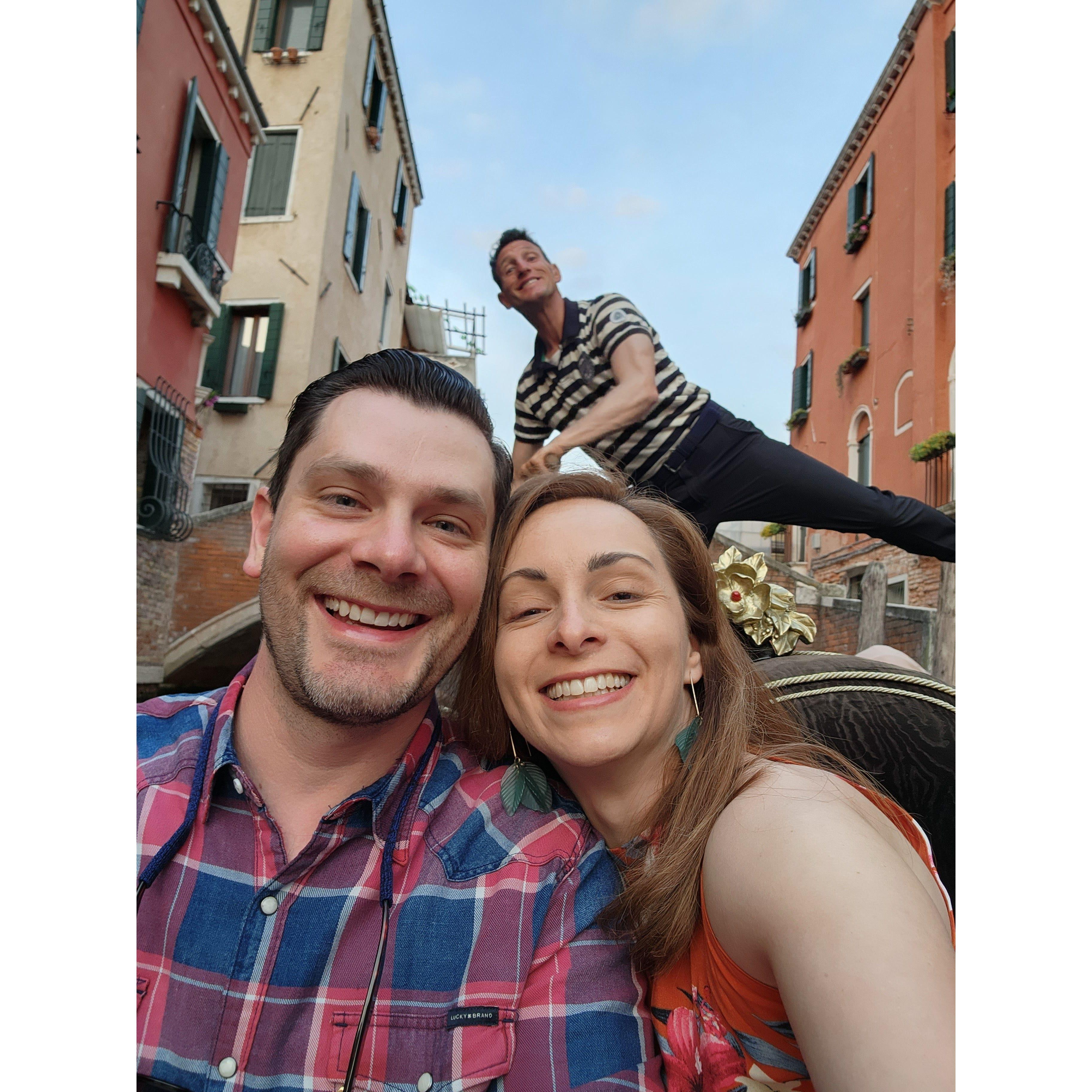 Gondola ride in Florence, Italy!