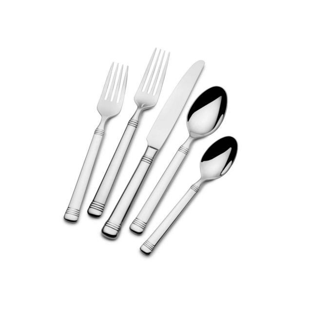 Everyday White® Bistro Band 45-Piece Flatware Set