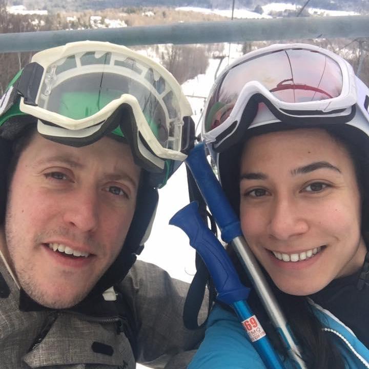 On Okemo Mountain, right before the proposal. (Jan 2017).