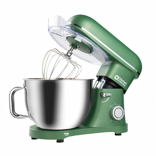Kitchen in the box Stand Mixer, 900W 8.5QT Kitchen Electric Mixer, 6-Speed Large Capacity Food Mixer for Home Cooks with Egg Whisk, Dough Hook & Flat Beater (Green)