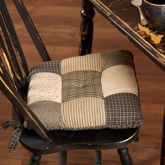 VHC Brands Kettle Grove Chair Pad Patchwork