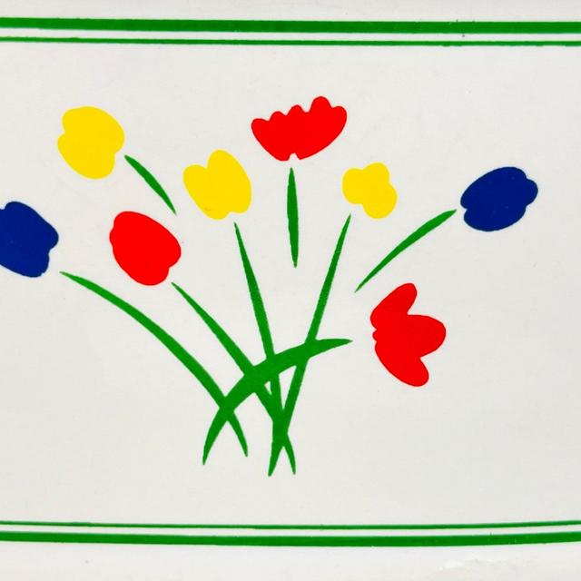 Vintage Tulip Flower Ceramic Napkin Holder...