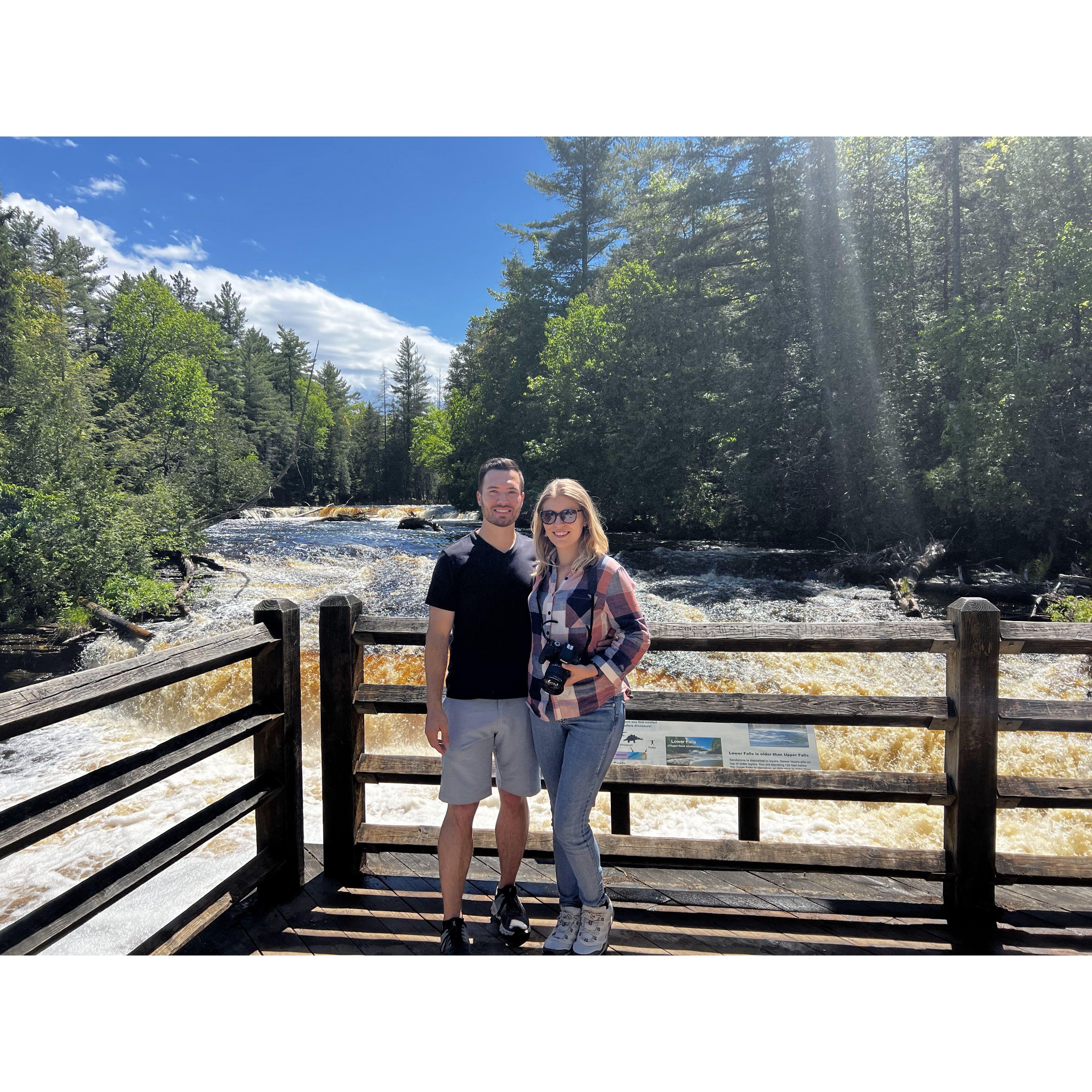 Spending our one year anniversary at Tahquamenon Falls!