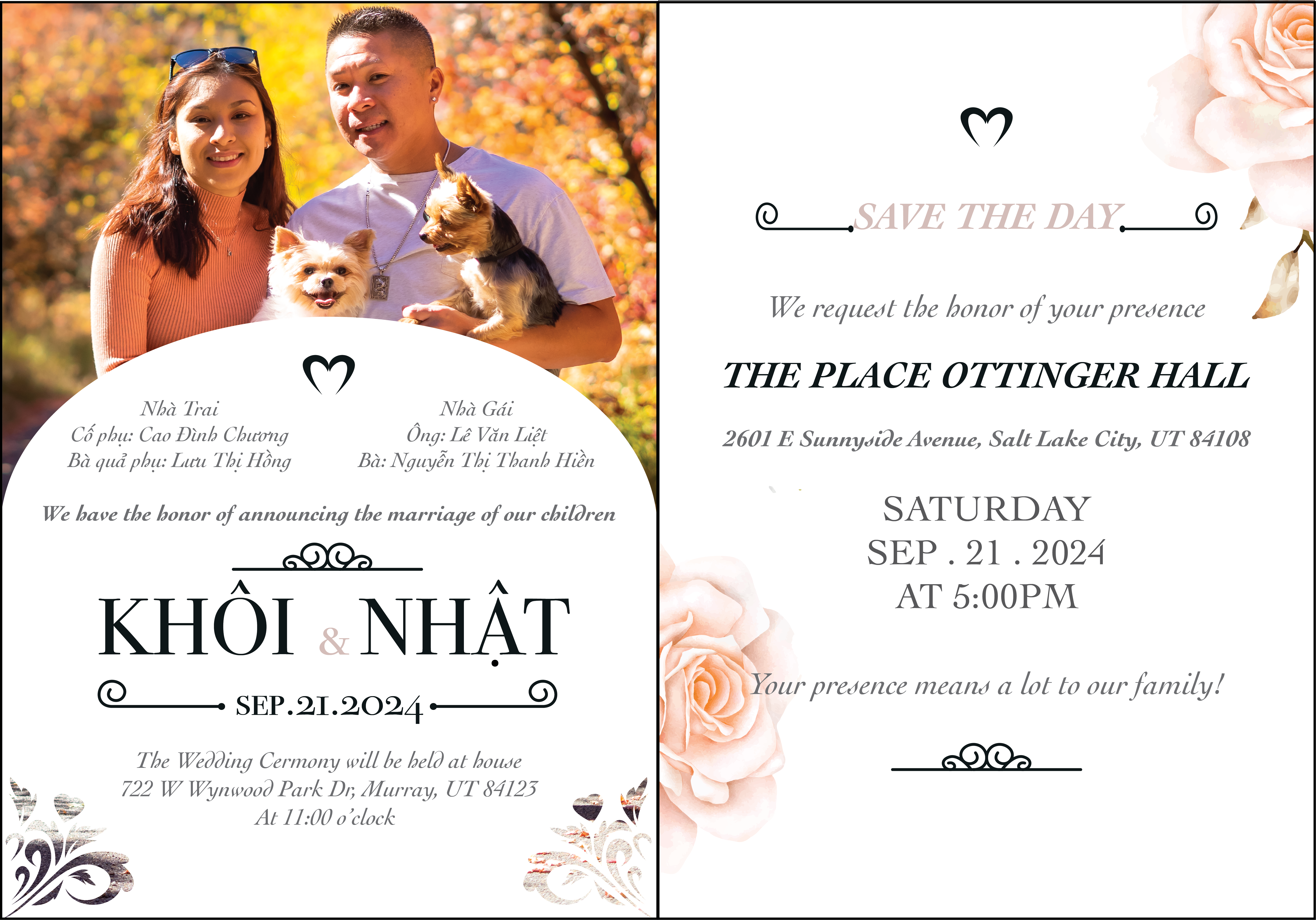 The Wedding Website of Nhat Le and Khoi Cao