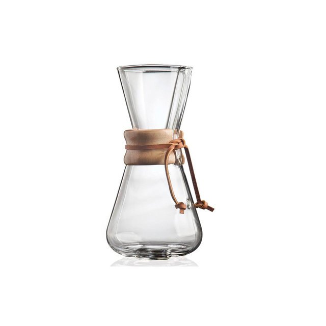 Chemex Pour-Over Glass Coffeemaker - Classic Series - 3-Cup - Exclusive Packaging