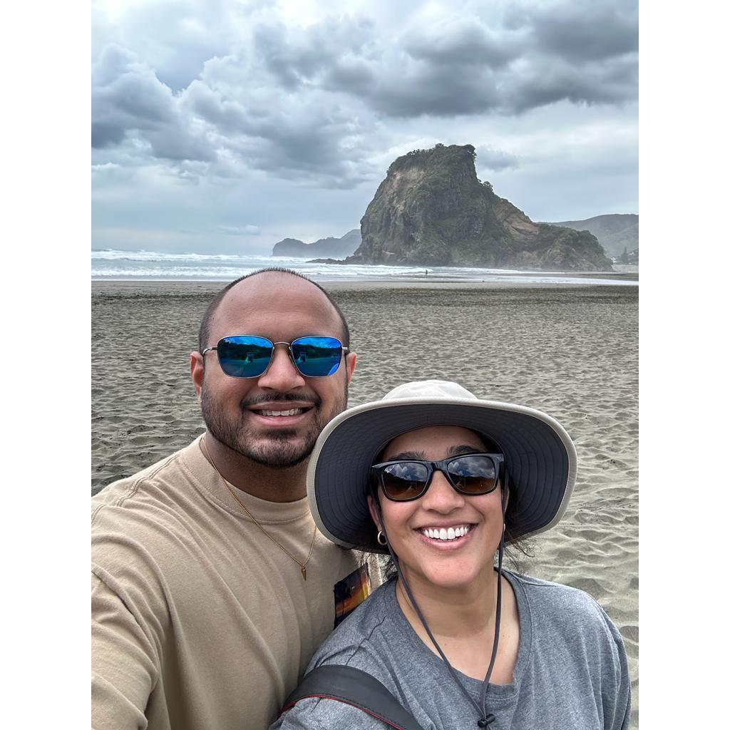 Beaches and rock formations, off the southern coast of New Zealand.