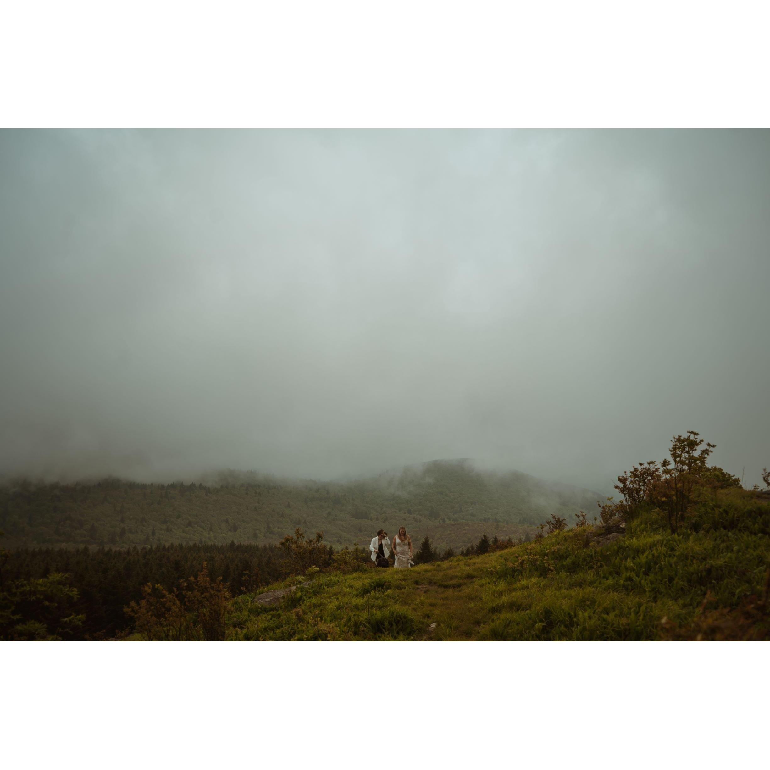 Our hike at Black Balsam Knob with Cash.