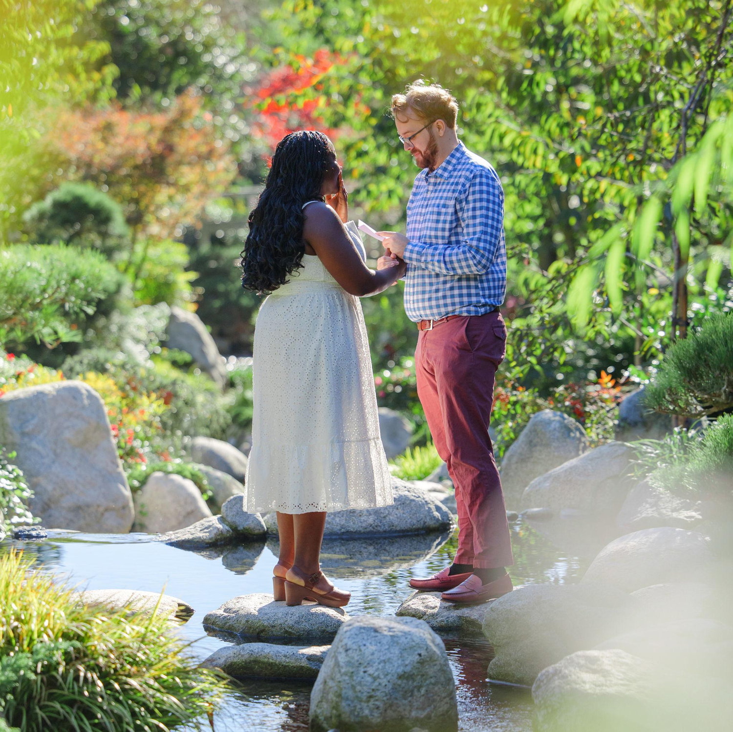 Our engagement at the Japanese Friendship gardens!