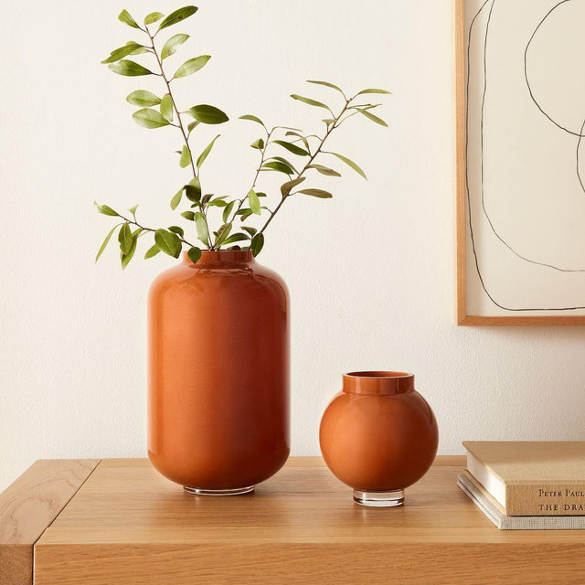Mari Vase, Rust, Small and Medium, Set of 2