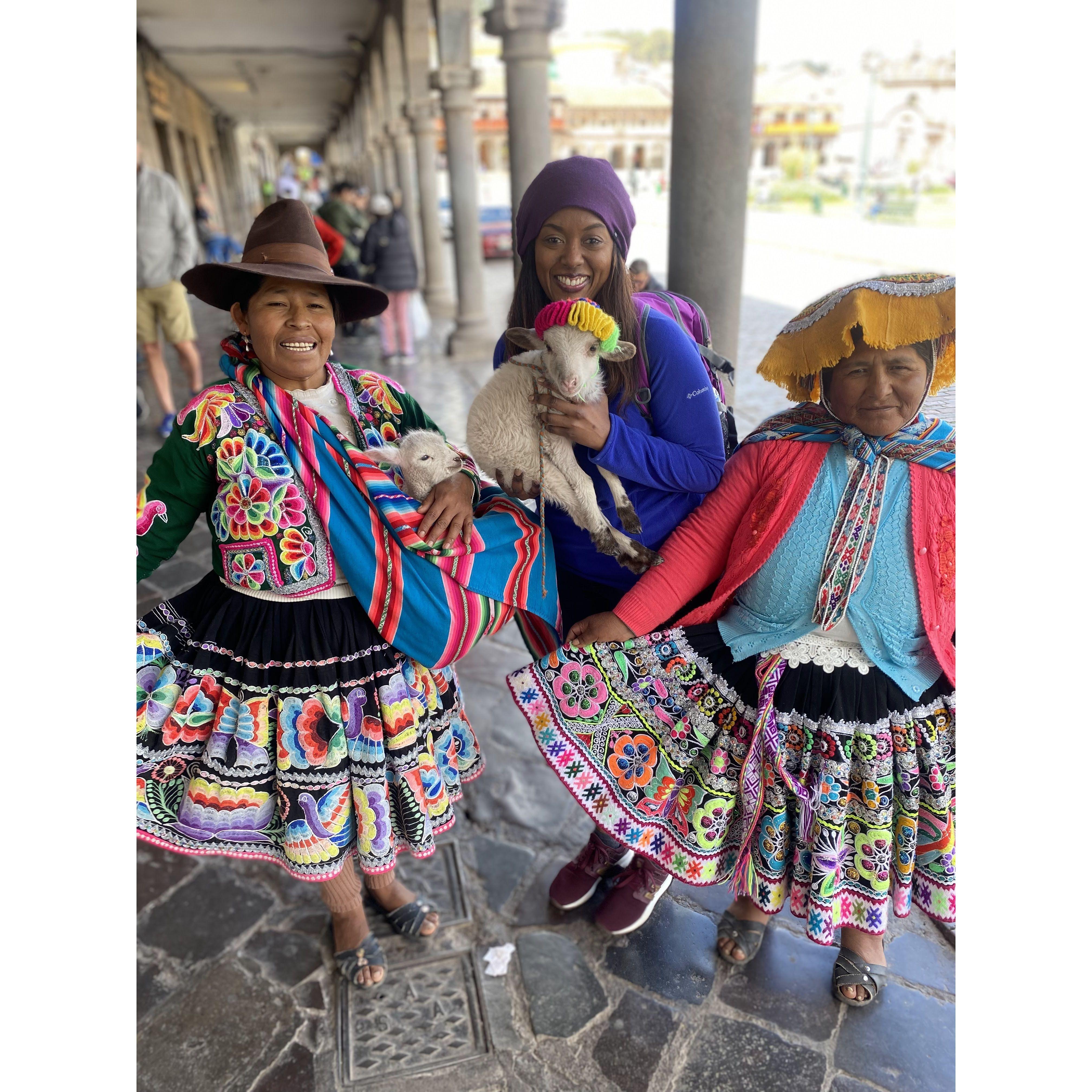 We love traveling out of the coutry exploring new destinations and immersing ourselves in local culture. I had to pet this cutie baby alpaca! In Peru (October 2023)