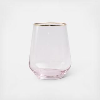 Rainbow Stemless Wine Glass, Set of 4