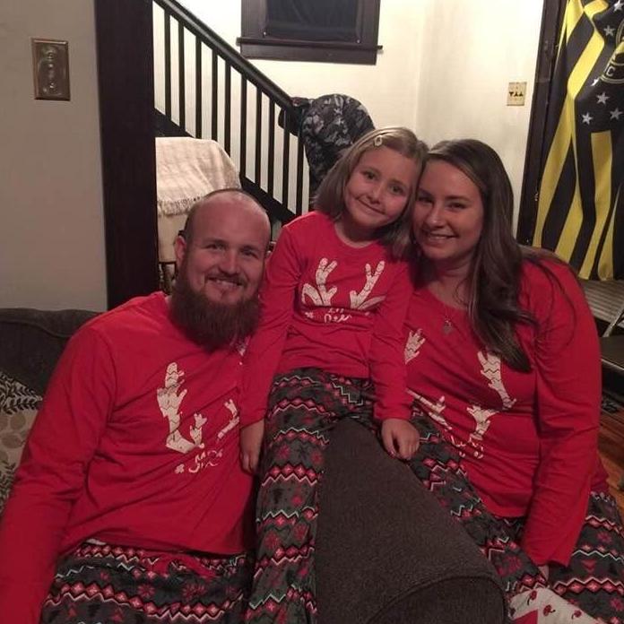 Christmas 2017, matching PJ's