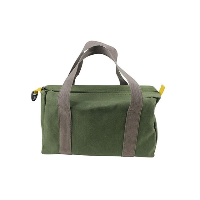 20 Inch Canvas Wide Mouth Tool Bag, Large Capacity Tool Storage Bags for Men, Small Tool Pouch, Tool Organizer Tote Bag for Storage Wrenches Pliers (Green - 20 inch)