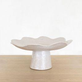 Ceramic Scalloped Footed Bowl