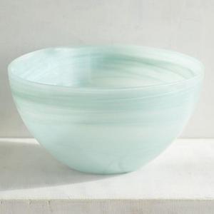 Turquoise Alabaster Glass Bowl