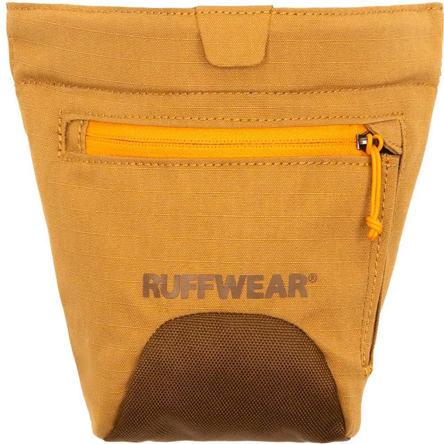 Ruffwear, Treat Trader Dog Treat Pouch, Hands-Free Waist-Worn, One-Handed Magnetic Closure, Belt (30-48 in) or Clip, Waterproof Food-Grade Lining, Zippered Pocket, Clicker Loop, Brown Bear
