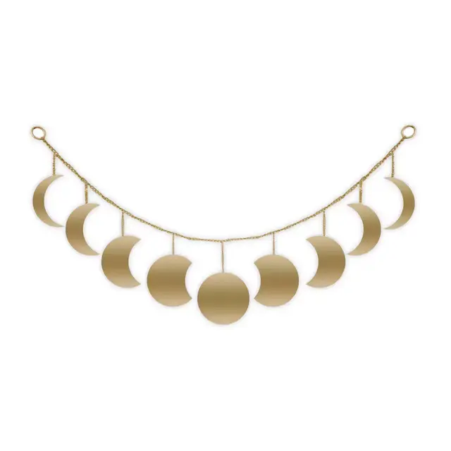 Global Caravan™ Metal Moon Phases Garland Chain in Gold