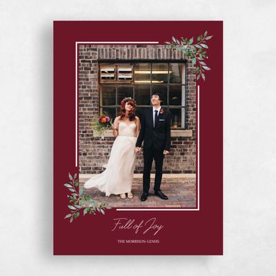 Burgundy, Red Holiday Card - Wimberly