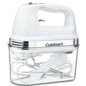 Cuisinart Power Advantage PLUS 9-Speed Hand Mixer, 220W-Motor Hand Blender Electric Mixer with 9 Speed Settings, Extra-Long Dishwasher-Safe Beaters, 3 Low Mixing Speeds, Storage Case, HM-90S, White