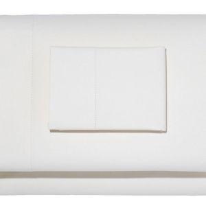 280-Thread-Count Pima Cotton Percale Sheet Set (White, Queen)