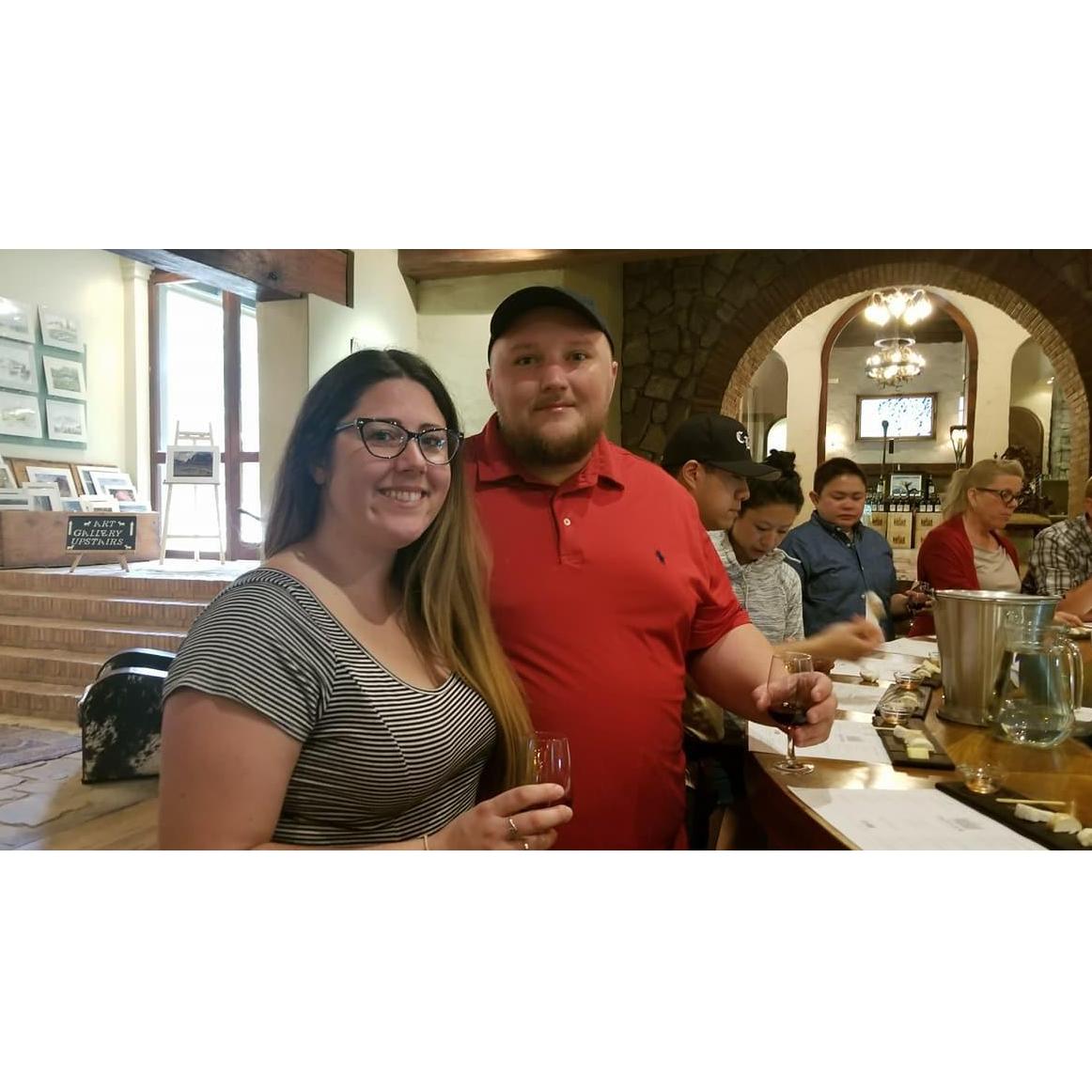 Being fancy at the winery in South Africa