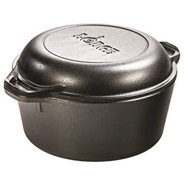 Lodge L8DD3 Cast Iron Dutch Oven, 5 qt