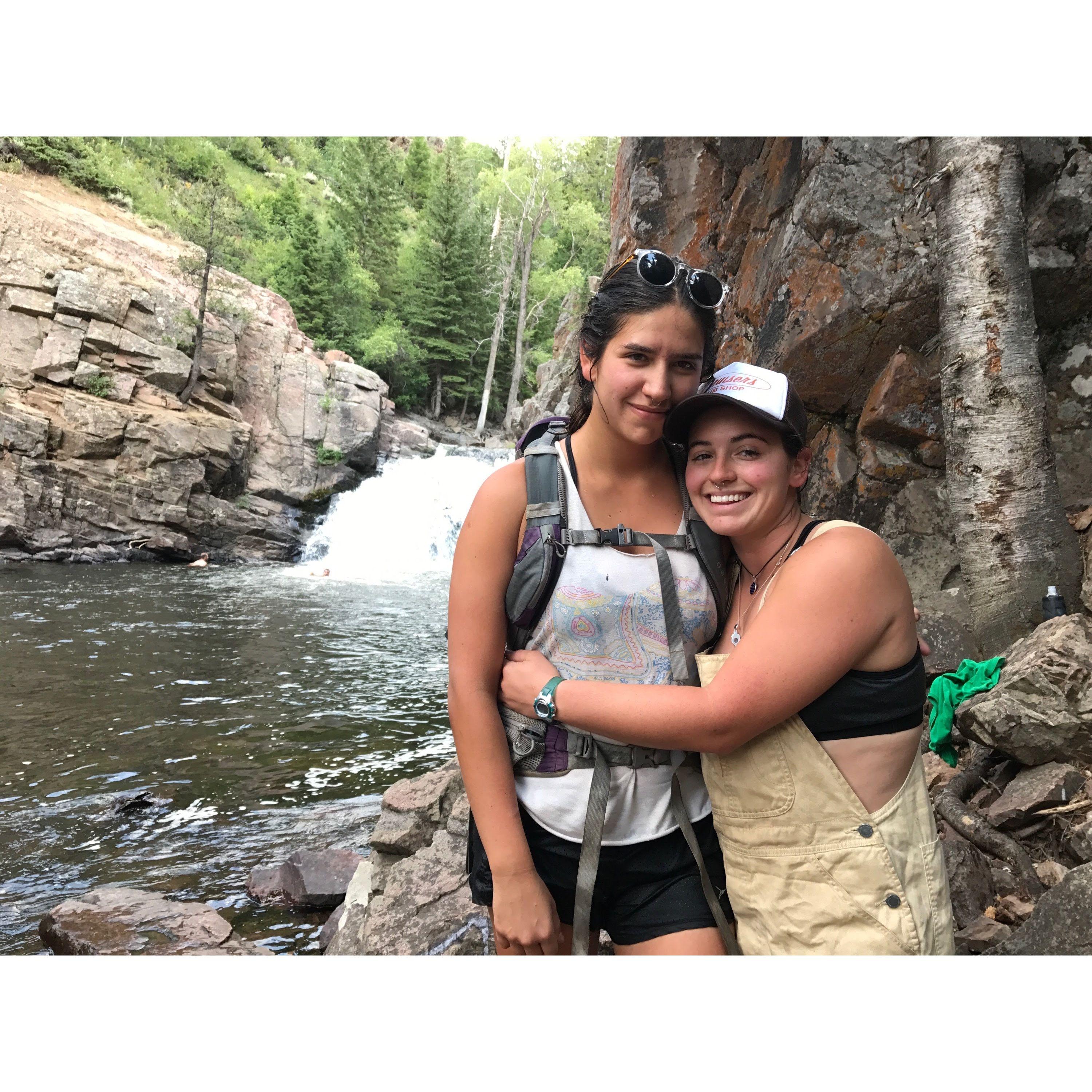 The first summer we lived together, with my older sister in Colorado.