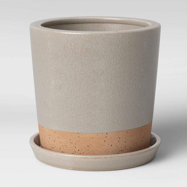 8" Earthenware Planter Gray - Smith & Hawken™