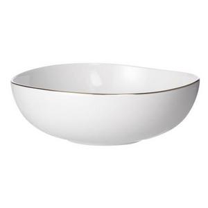 Organic Shaped Small Bowls (Set of 4) - Gold Rimmed