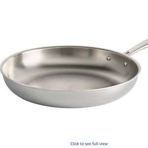 Tramontina Signature Tri-Ply Clad Stainless Steel 12-Inch Large Frying Pan, Induction-Ready Skillet, Dishwasher-Safe, NSF-Certified, Made in Brazil