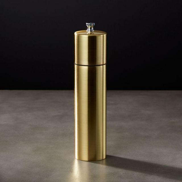 CB2 Post Gold Salt-Pepper Mill